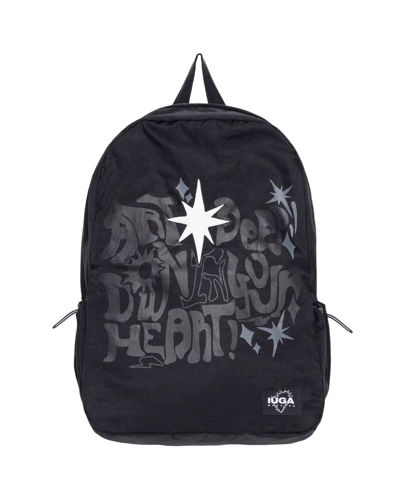 IUGAMAKARAS（イウガマカラス）の「Printed Hidden Pocket Backpack (Black)（Bags）」