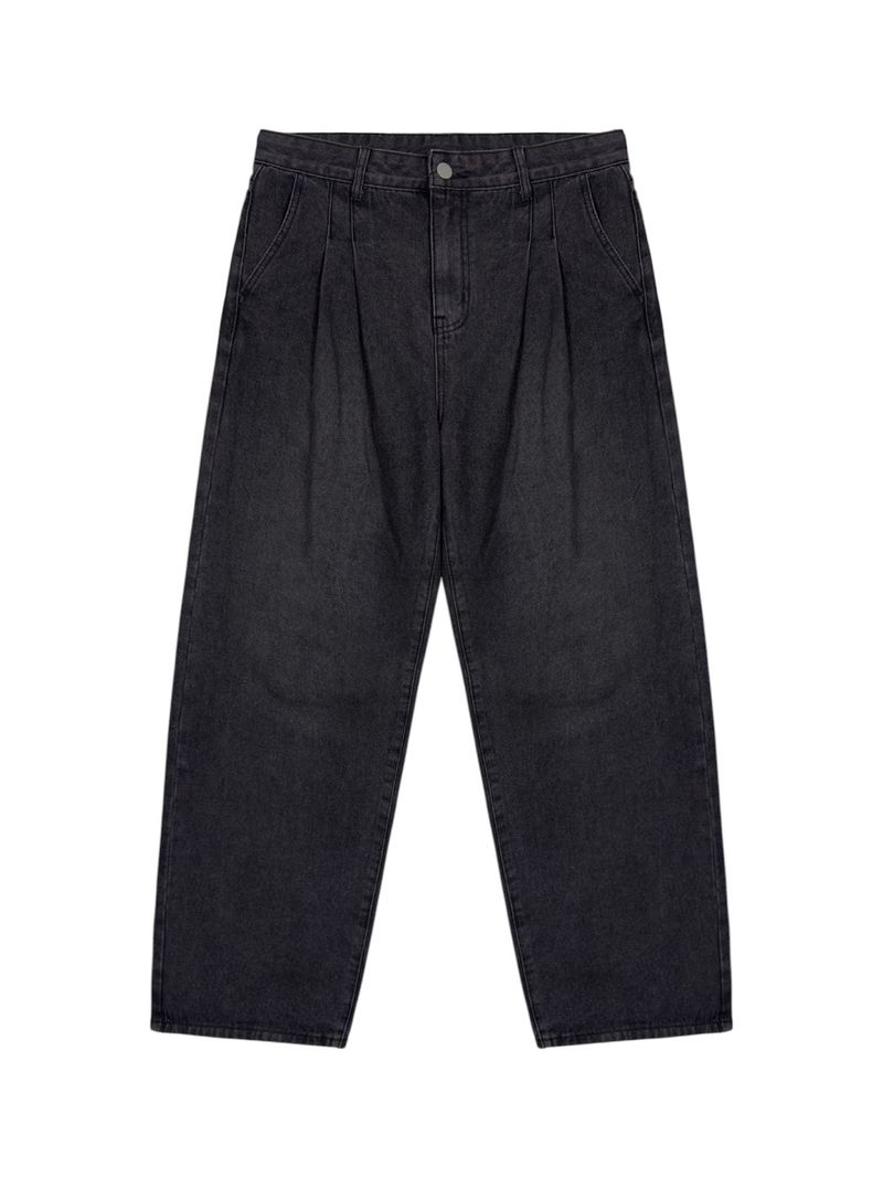 Ease Wide Two-Tuck Denim Pants