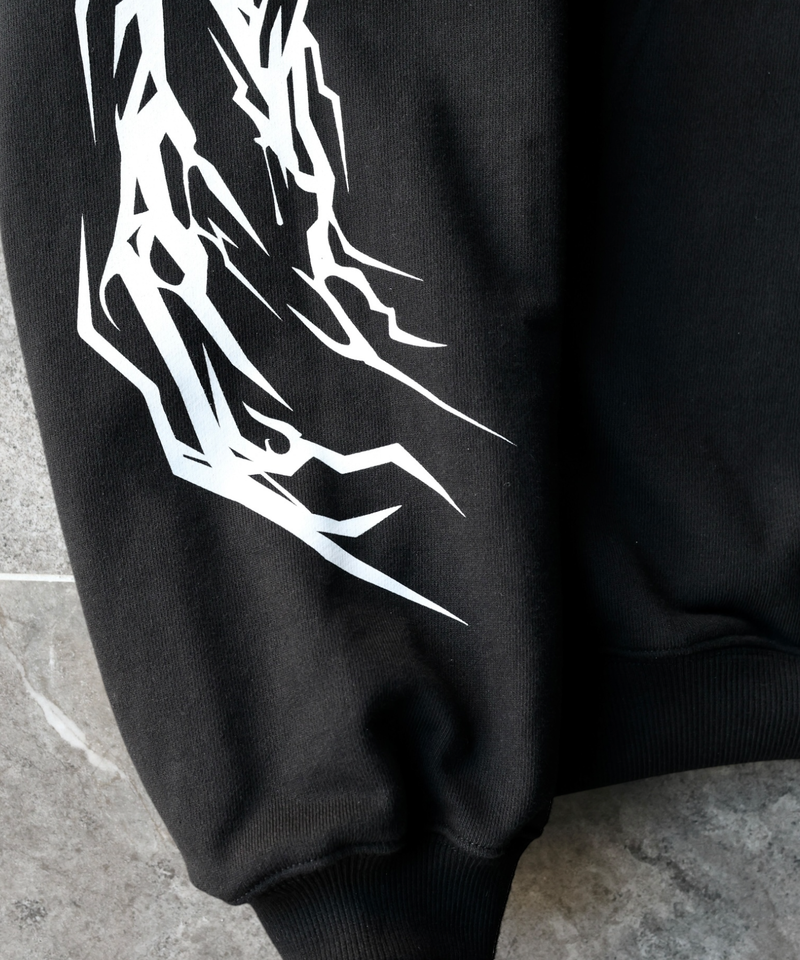  Raven Zip-up Hoodie - Black