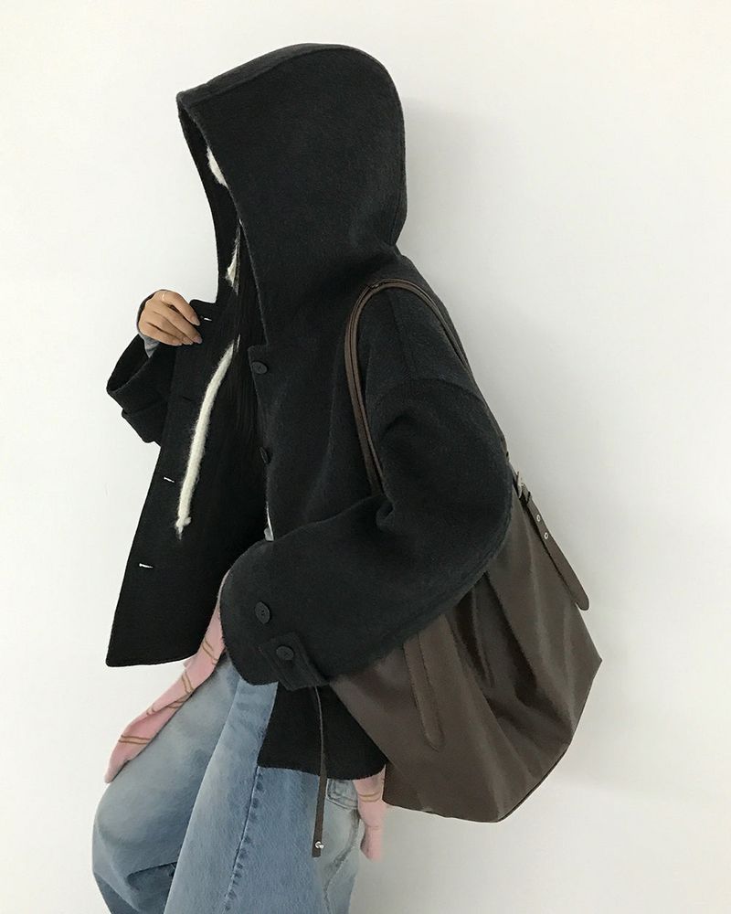 [ORIGINAL] CHILD HOOD WOOL SHORT COAT