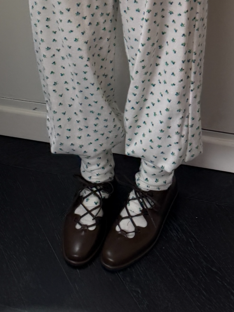 ♡MADE♡ floral leg warmer pants