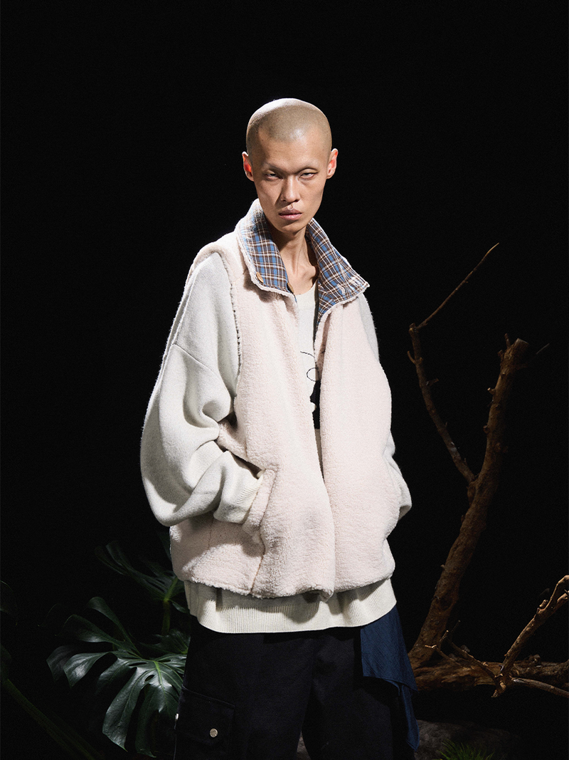 RELABEL（リレーベル）の「RELABEL 24AW Chrysalis - Quilted Chrysalis Reversible Wearable Material Interwoven Lambswool Checked Lambswool Waistcoat（Jackets/Outerwear）」