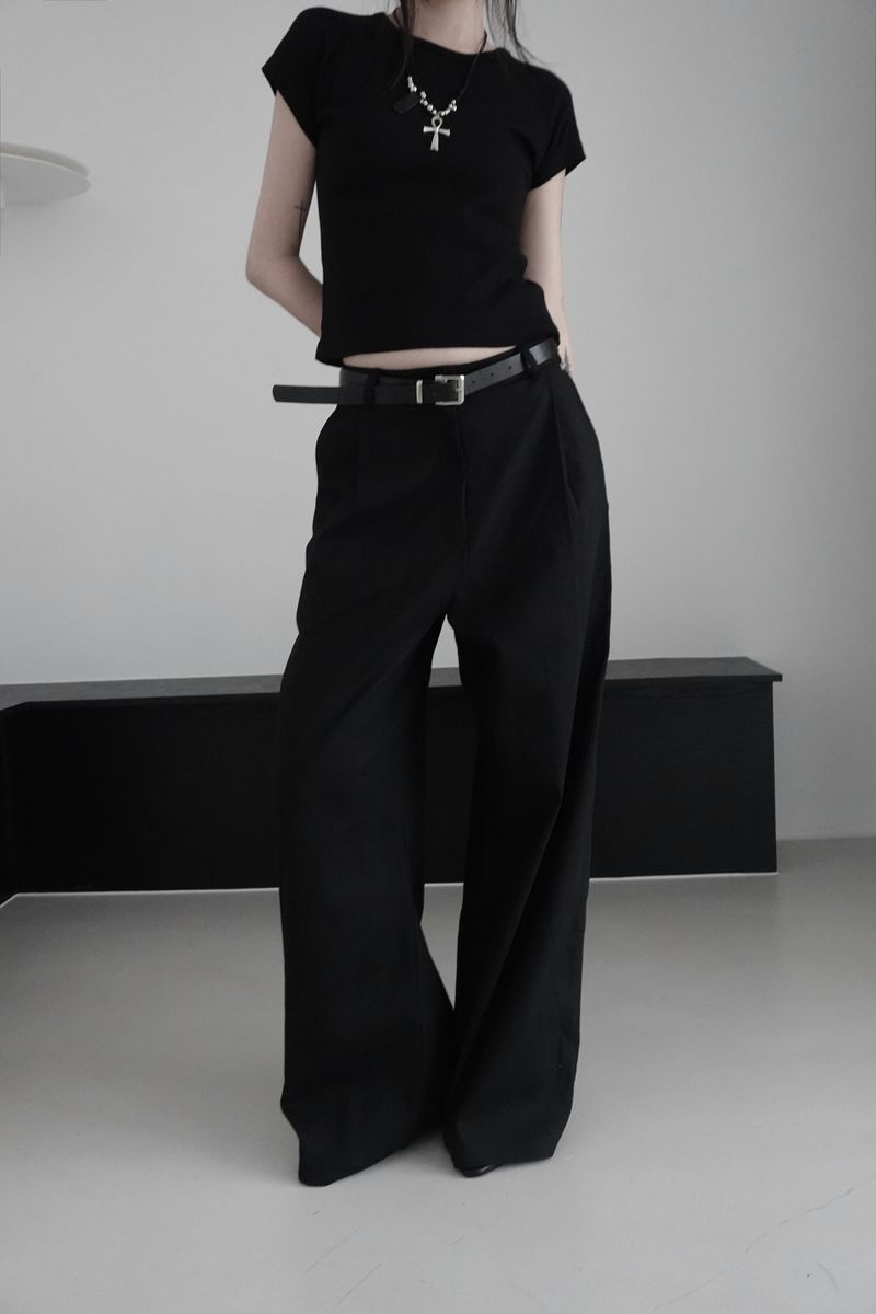 treed basic pants (2color)