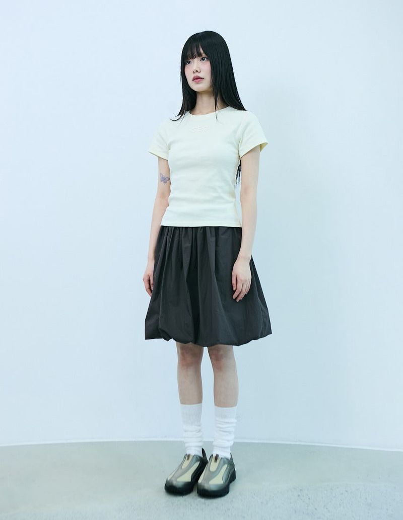 CHANCECHANCE（チャンスチャンス）の「 CEC APPLIQUE LOGO WOMAN T-SHIRT(IVORY)（Tops）」
