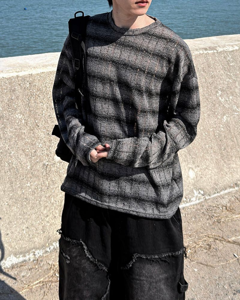 Ruin See-Through Stripe Knit