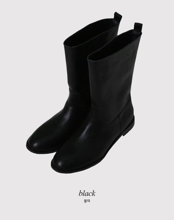 TD Suede Leather Middle Boots (2color)