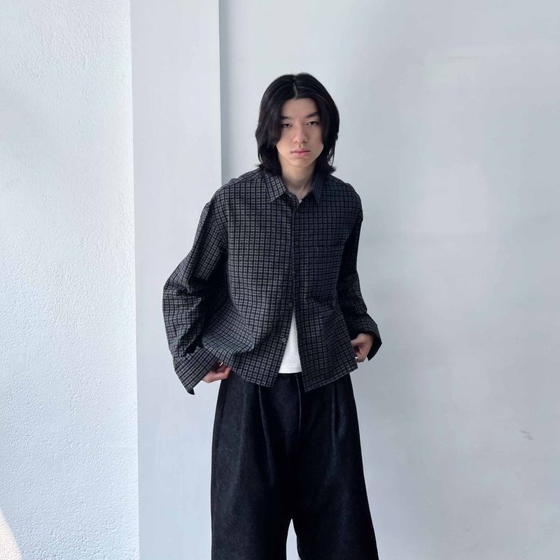 Relaxed Pocketless Check Shirt