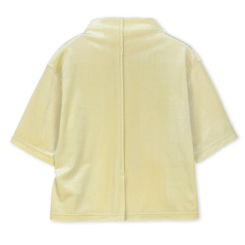 VELVET MOCK NECK SHIRING TOP