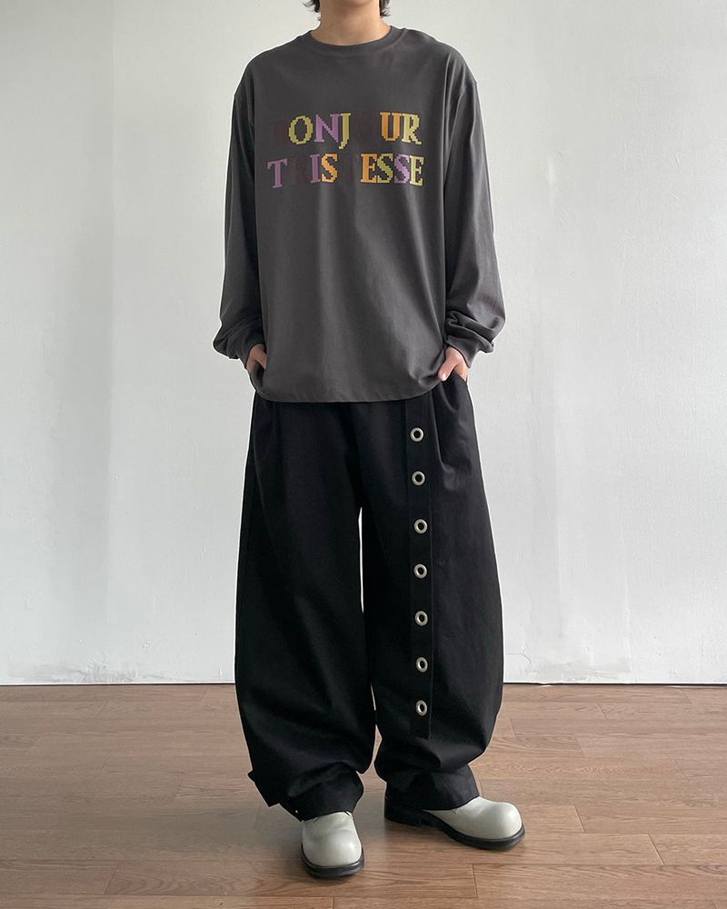 ボンジュールプリンテッドロングスリーブ