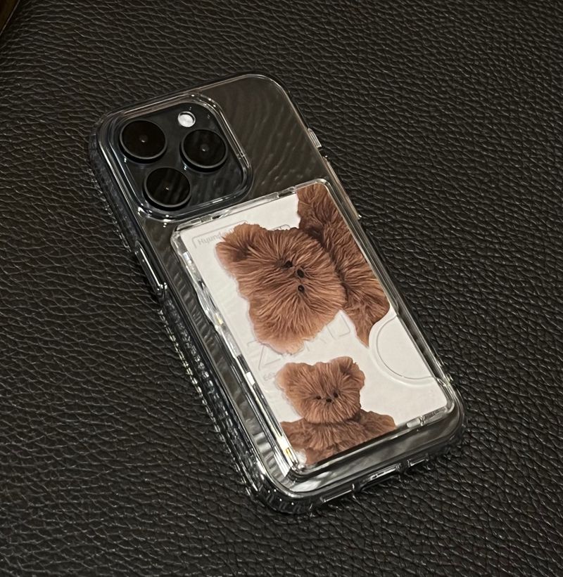 [MADE] Bebe bear [Macsafe clear card wallet]
