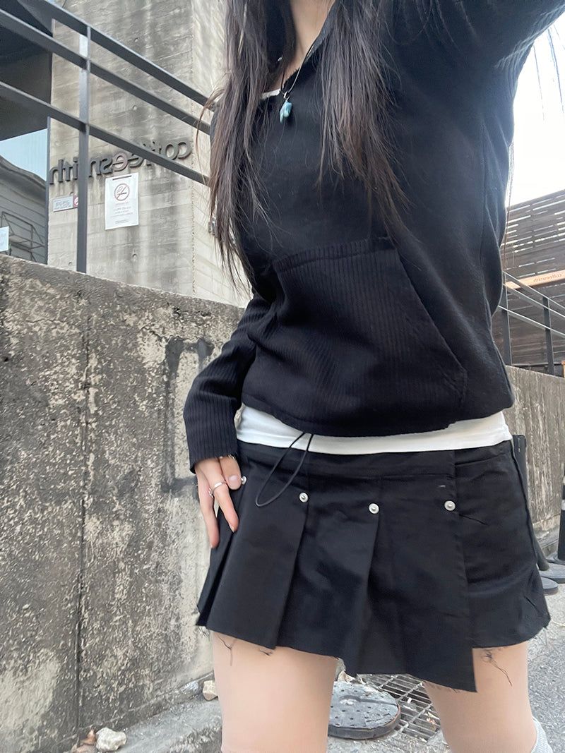 Mixed hooded sweatshirt.