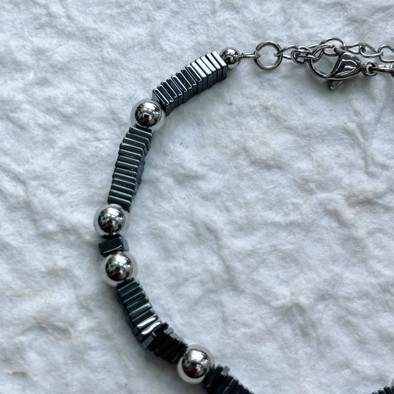 Obsidian Block Bracelet