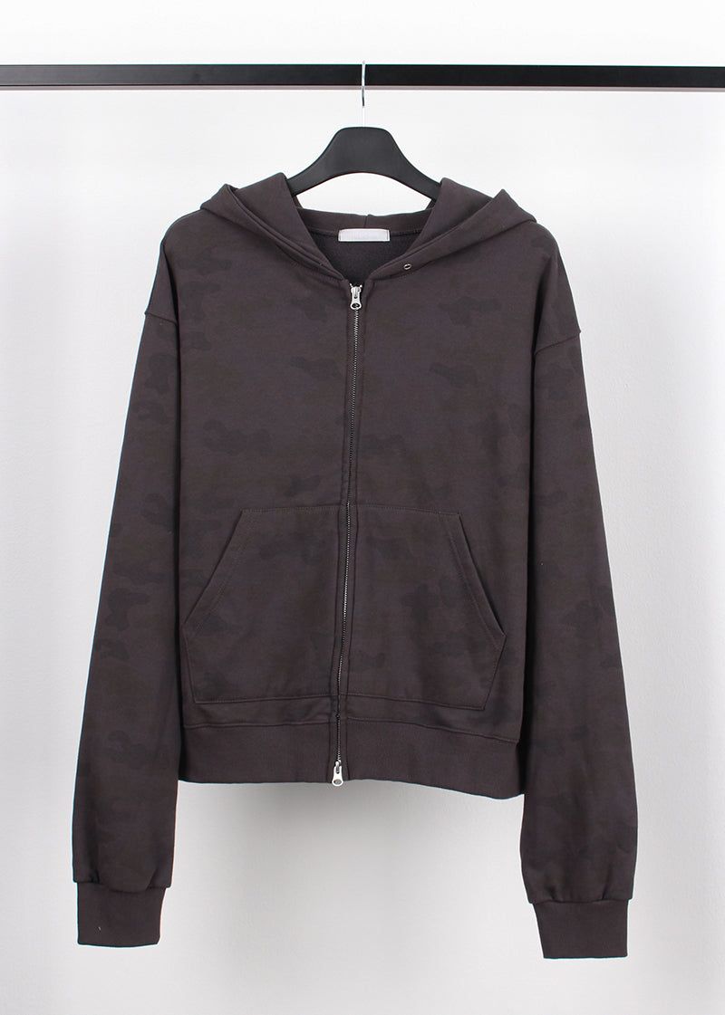 CAMO HOOD ZIP-UP