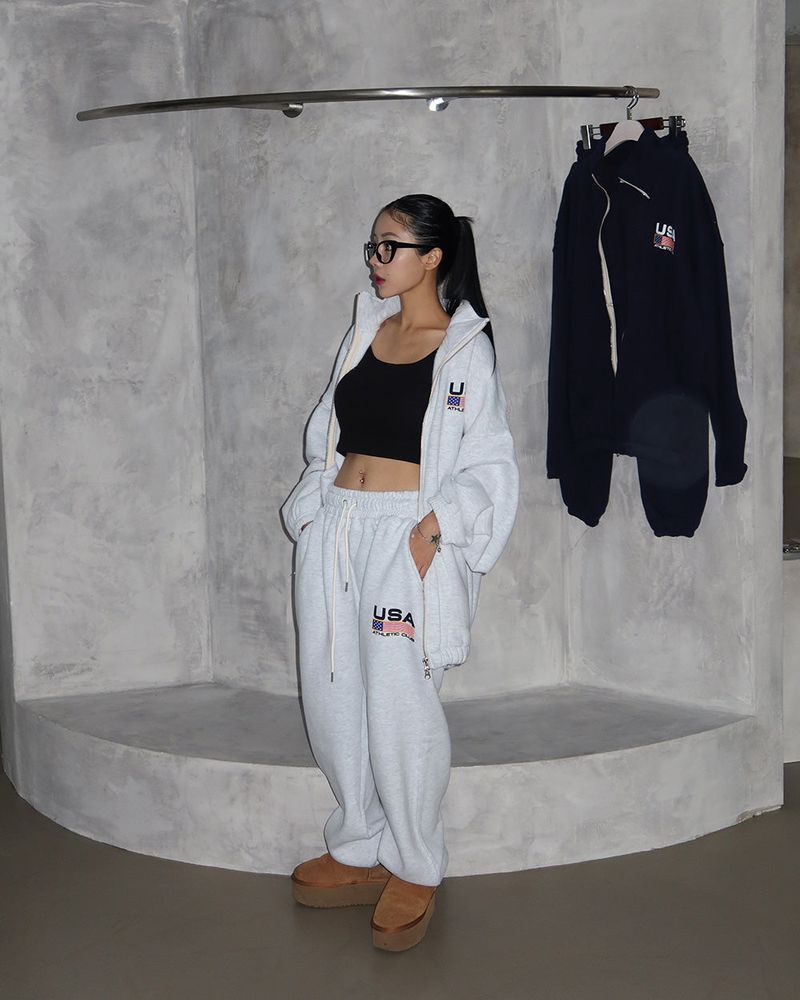 [UNISEX] American fleece zip-up jacket