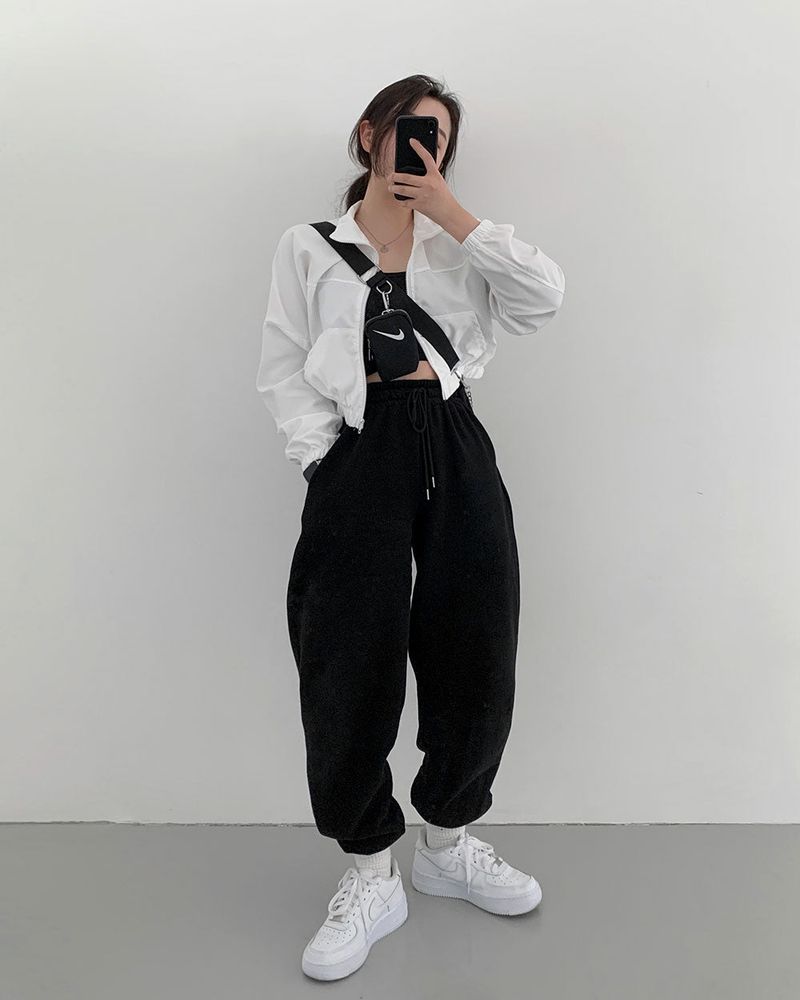 high neck windbreaker