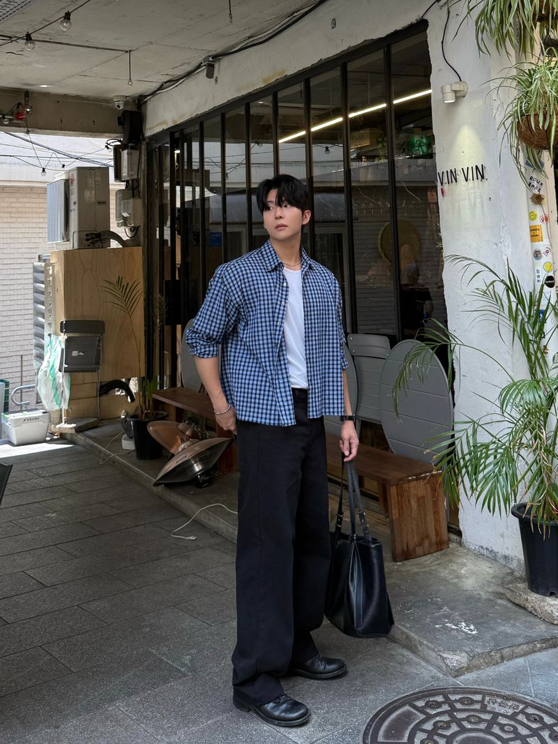 Potty semi wide denim pants