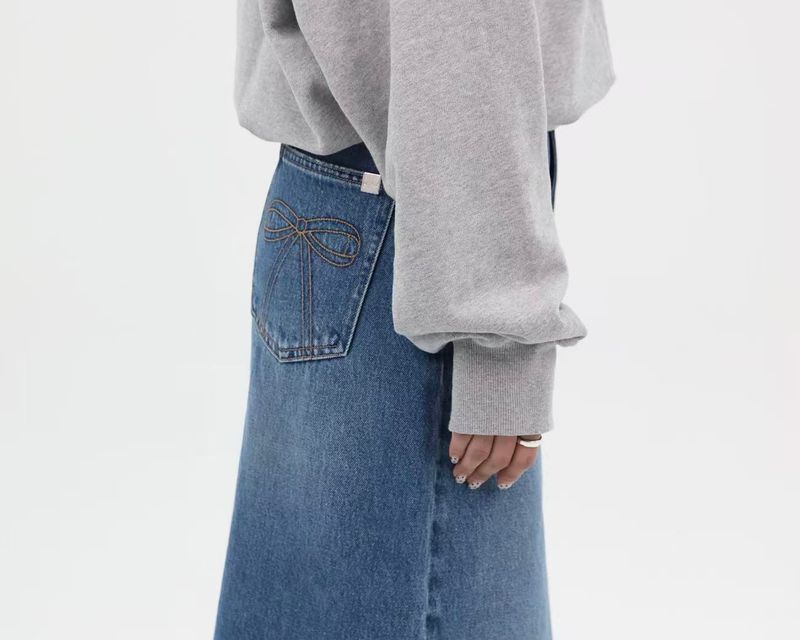 DENIM MAXI SKIRT_BLUE code 26021