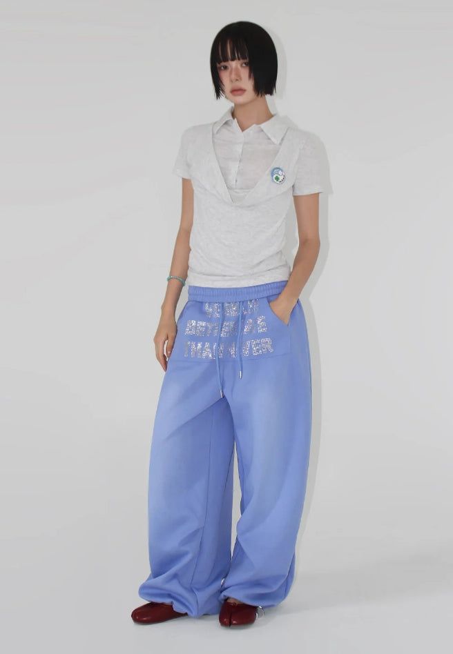 DRAPE LAYERED COLLAR TEE