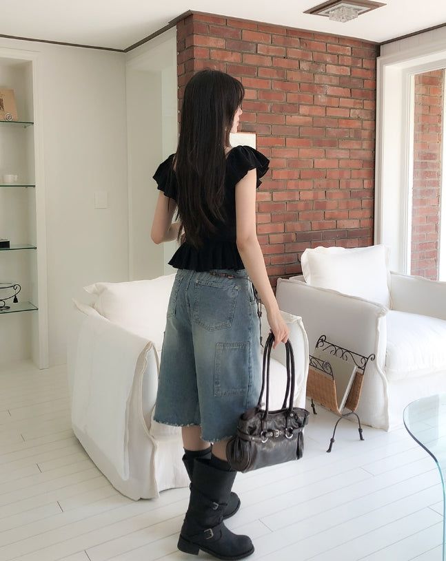 Bloom Corsage Frill Blouse