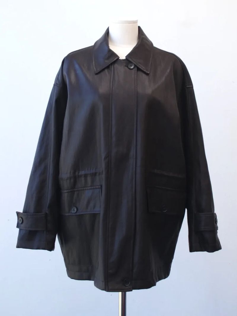 leather half jacket