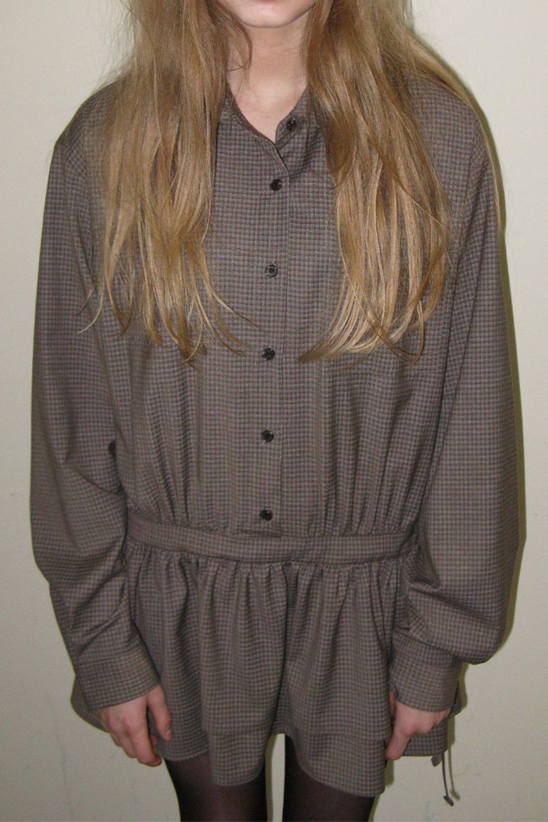 WITHOUTSUMMER（ウィズアウトサマー）の「Sandy check onepiece_brown（Dresses）」