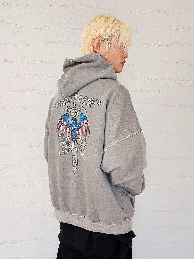 VENTIQUE Pigment Sword King hoodie 2colors