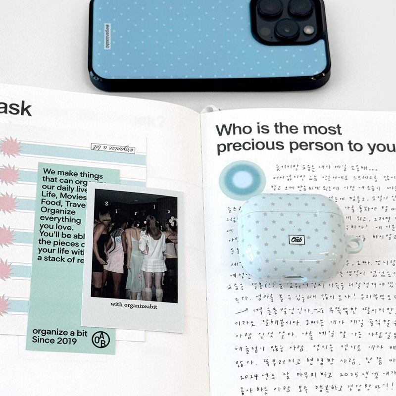 oab milky airpods case (mint)