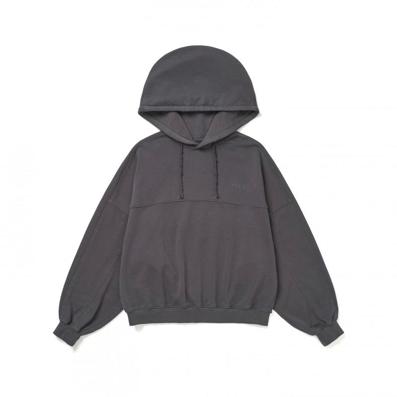 FLOWER EMABROIDER OVER FIT HOODIE