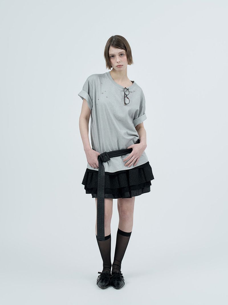 glitter star t-shirts / gray