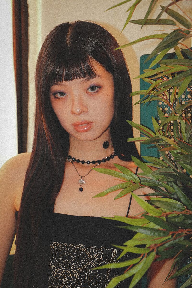紅煙 Suryeon necklace (2way) (Black/Blue)