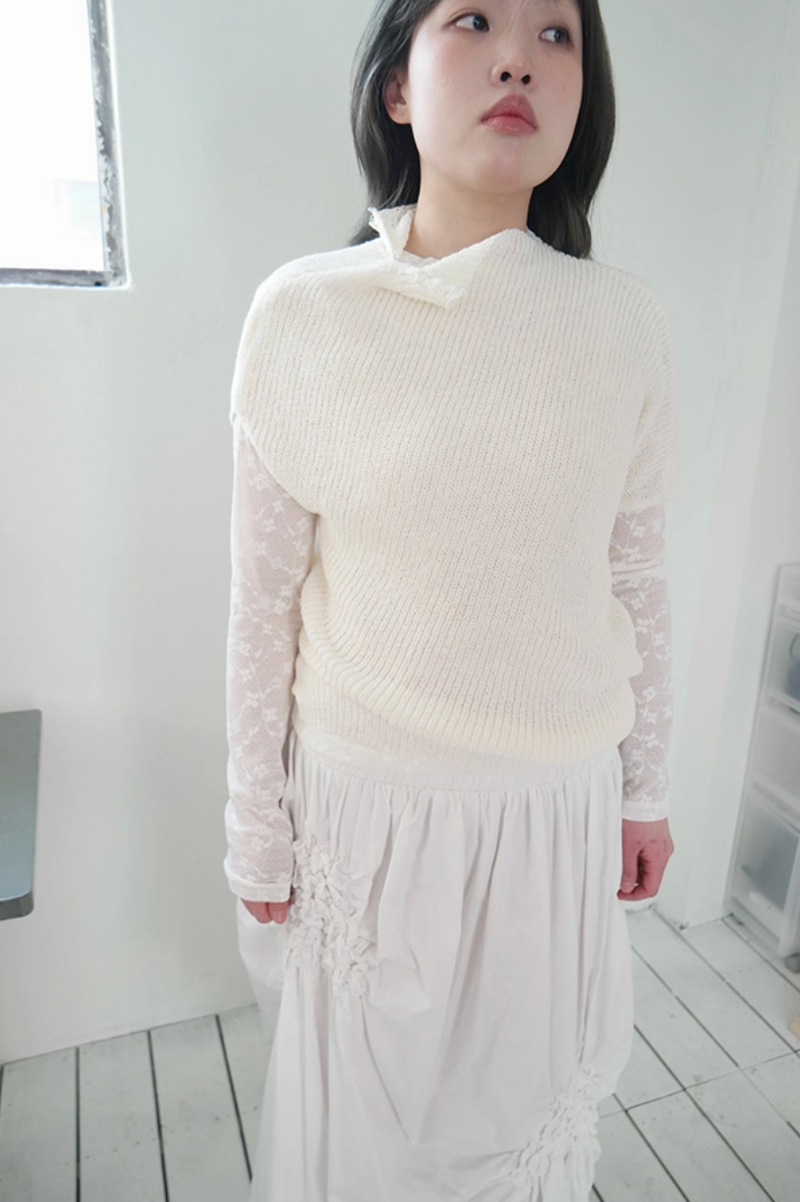 flared shirring skirt (2c)