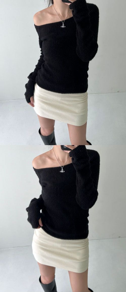 Powder Buckle Warmer knit(3 colors)