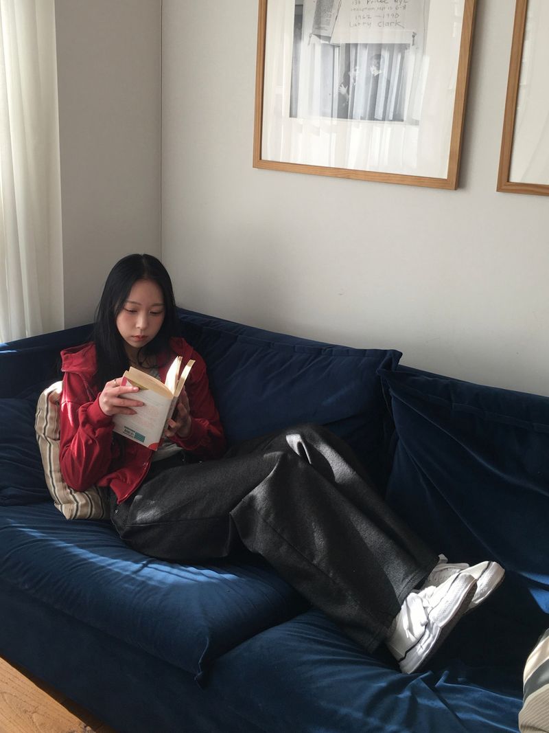Rib Non-Fade Straight Pants (2c)