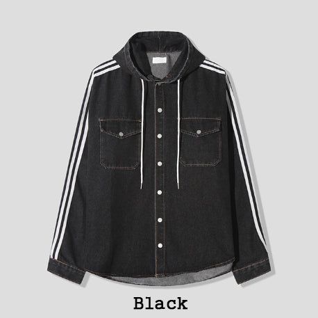 Fran Track Hooded Denim Shirt
