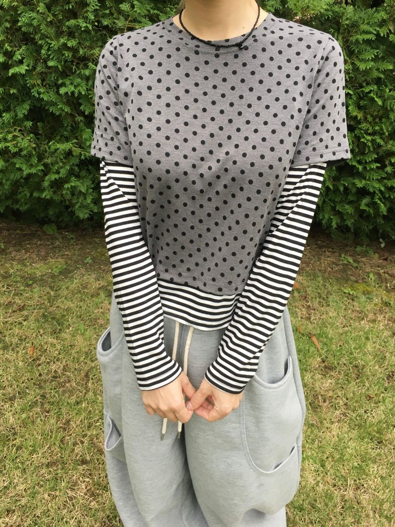 Mocha Dot Layered T-Shirt (2c)