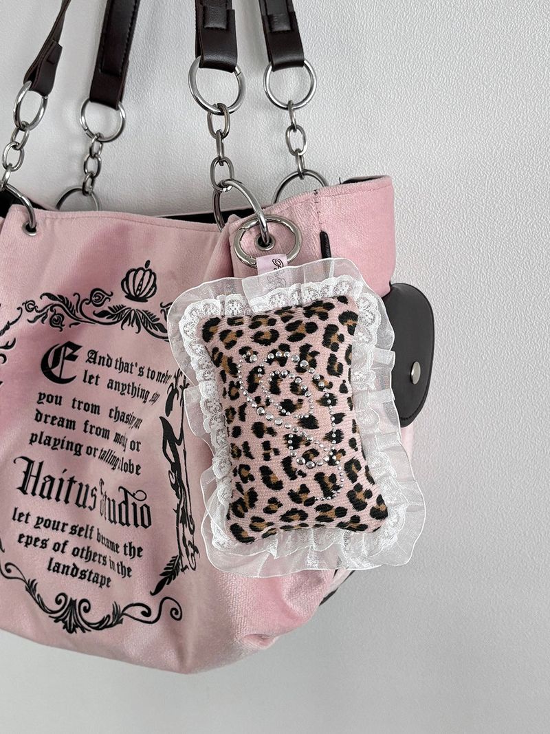 【MADE】 KIRA pocket pillow (leopard/pink)
