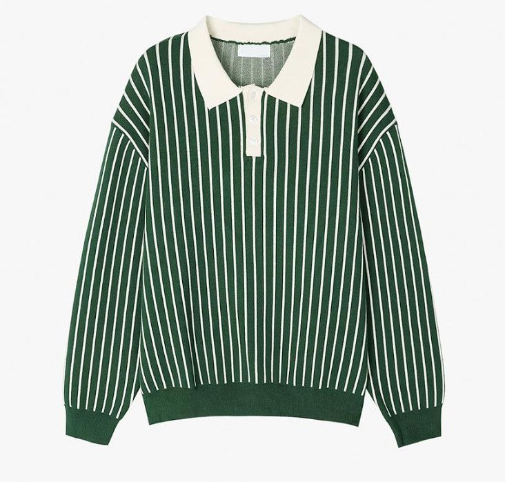 No.1195 R stripe collar KNIT