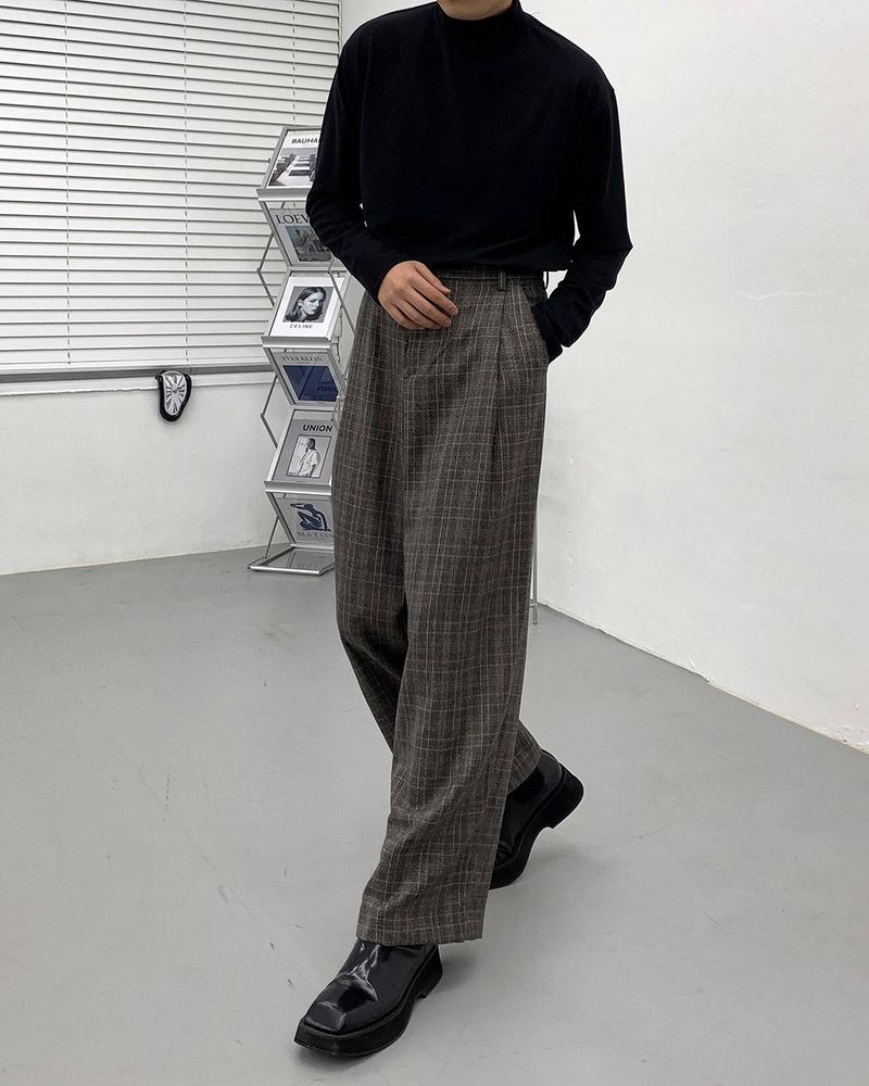 Midas Check Wide Slacks (2 colors)