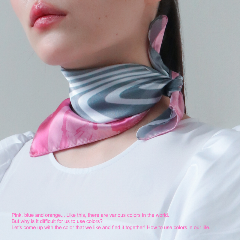 color scarf(pink)