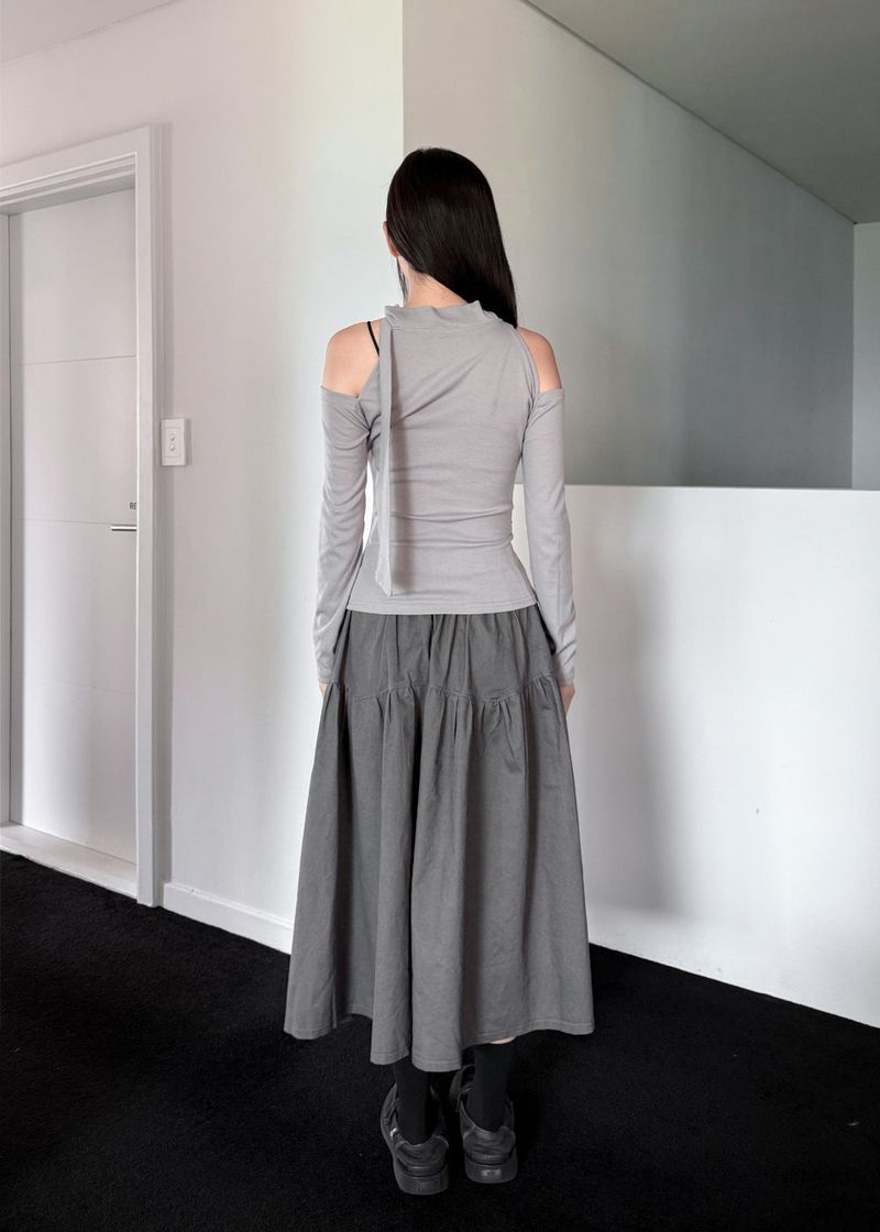 POCKET LINE COTTON SKIRT