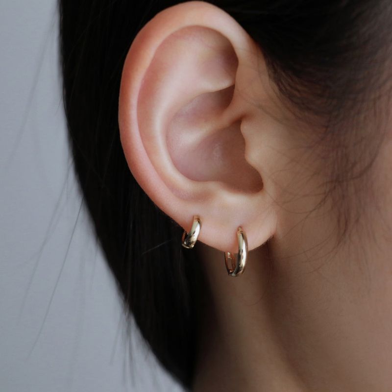 Less is more（レスイズモア）の「[single earring]14K gold classic one-touch earring (s)（Accessories）」