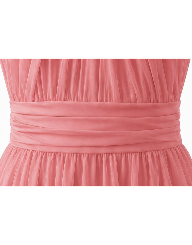 Sia Twist Shirring Chiffon Flare Dress Butter