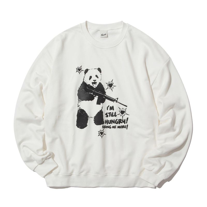 KRUCHI(クルチ)の「HUNGRY PANDA SWEATSHIRT (IVORY)(Tops)」
