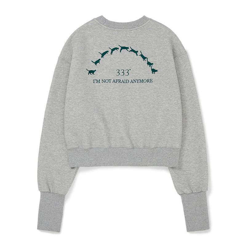 キティーフリーススウェットシャツ / Kitty Warmer Fleece Sweatshirt [GREY]