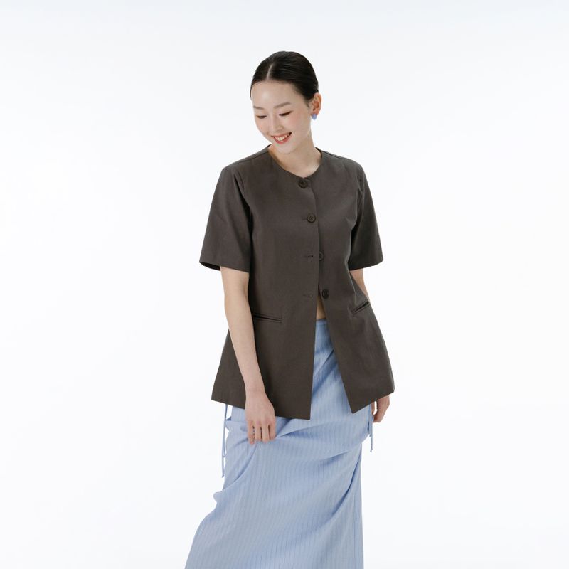 Rain stripe skirt(blue)