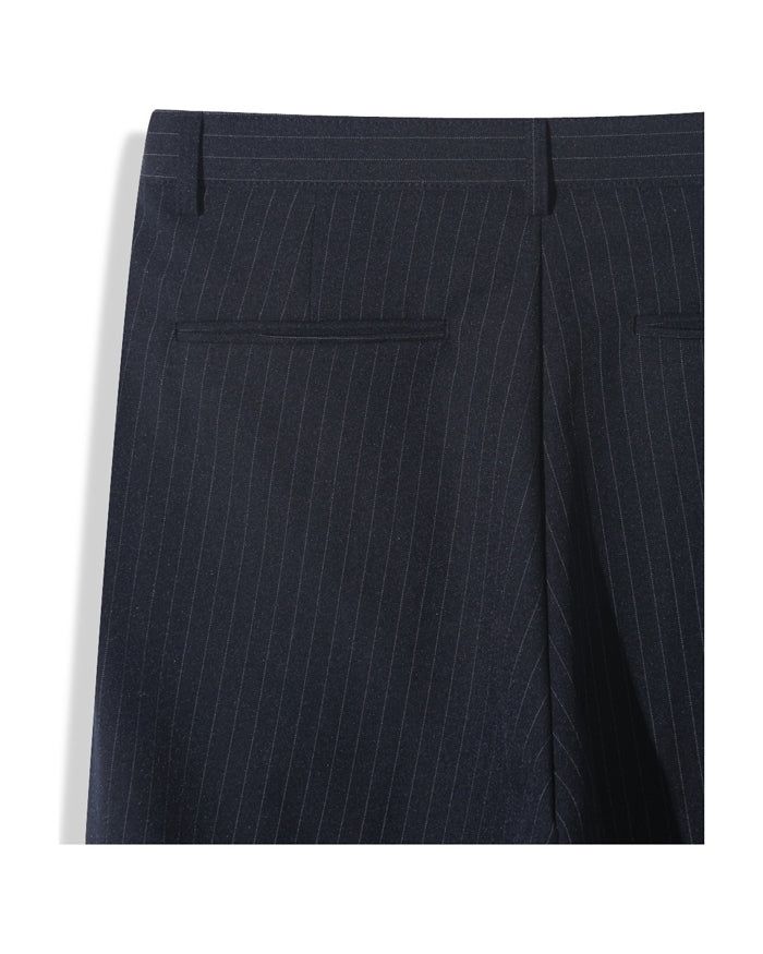 (UNISEX) Pintuck Stripe Wide Slacks