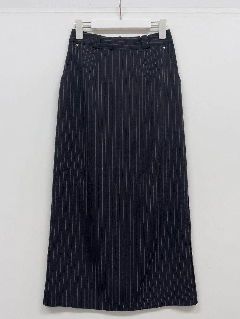 Rivet Stripe H-Line Skirt