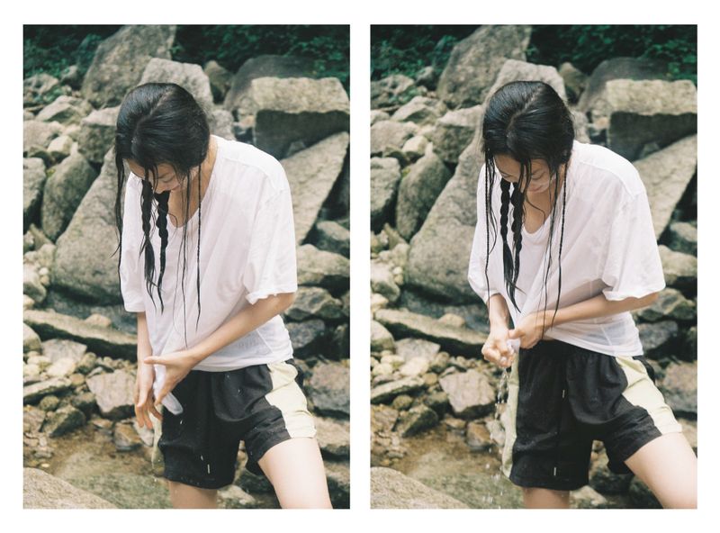 Two Tone Blend Shorts (Brown)