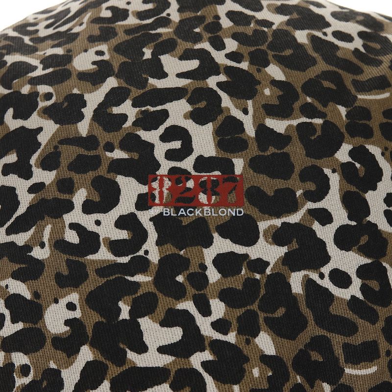 8287 Logo Leopard Newsboy Cap (Brown)