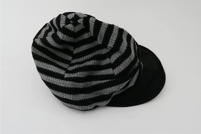 stripe cap beanie